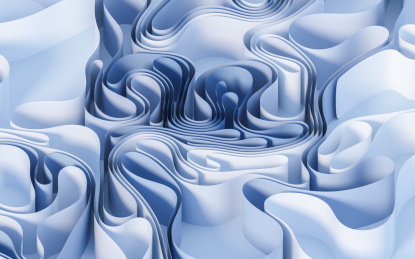 流动的纸张背景3D渲染