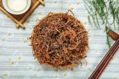 土杂美食晒干的竹笋