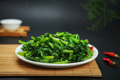 外卖菜肴中餐炒茼蒿