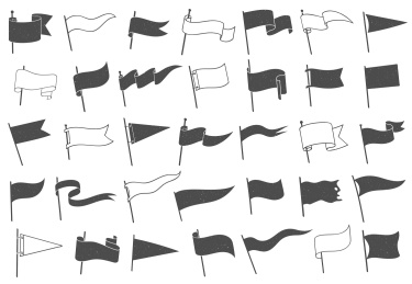 旗子插画素材