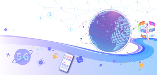 玩家戴VR眼镜登陆元宇宙虚拟世界插画