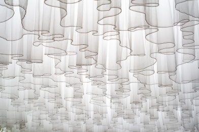 层层叠叠柔软的白纱