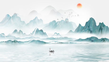 意境抽象山水画背景