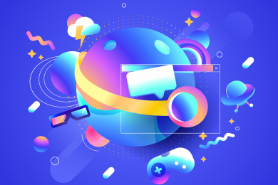 娱乐休闲科技概念矢量插画