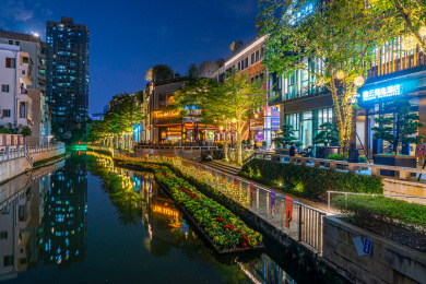 中国广州恩宁路永庆坊旅游区夜景