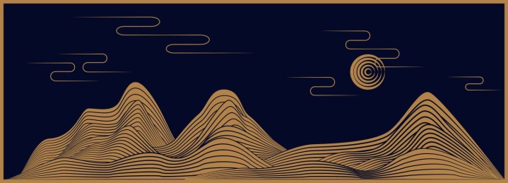 矢量山背景插画