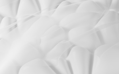 柔软的气垫与流动的布料3D渲染