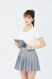 使用Pad的女生形象