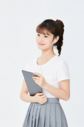 使用Pad的女生形象