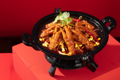 重庆火锅菜品麻辣虎皮鸡爪凤爪
