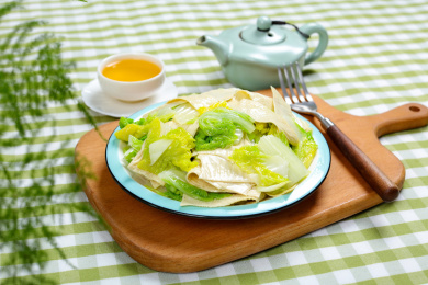 家常菜白菜炒豆腐皮