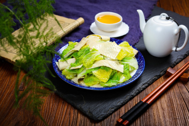 家常菜白菜炒豆腐皮