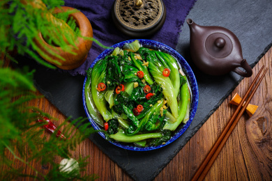 清炒时蔬菜耗油生菜