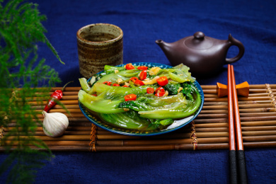 清炒时蔬菜耗油生菜