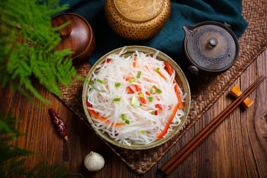 素菜凉拌萝卜丝