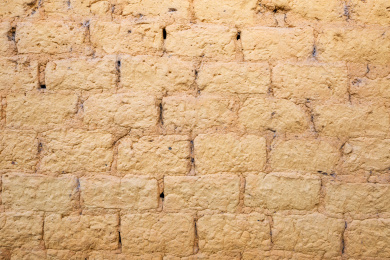 中国广东省广州市增城区坑贝古村夯土砖头