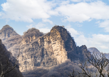 天津蓟州区白蛇谷冬季自然风光
