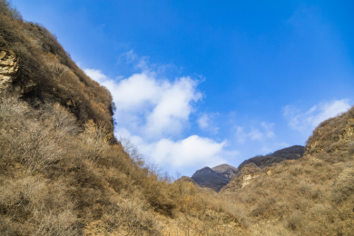 天津蓟州区白蛇谷冬季自然风光