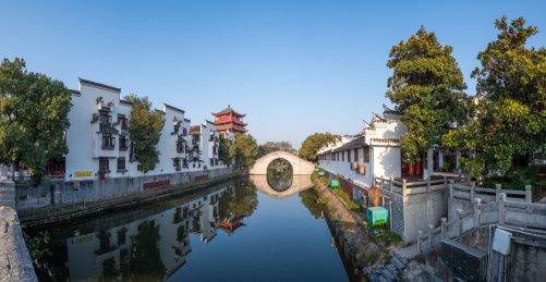 安徽合肥肥西县三河古镇景区景观风光