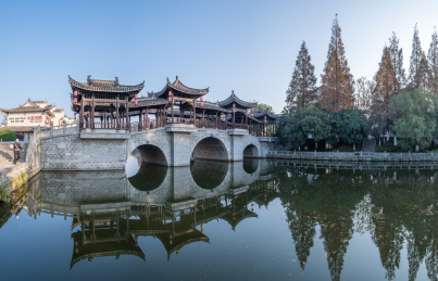 安徽合肥肥西县三河古镇景区景观风光