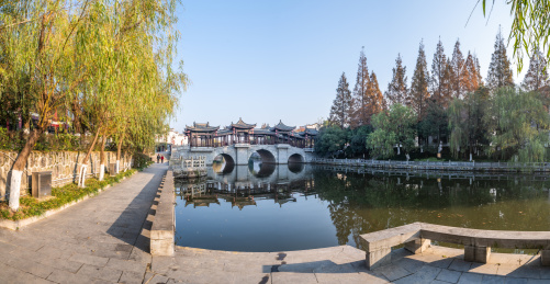 安徽合肥肥西县三河古镇景区景观风光