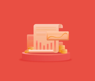 金融理财数据矢量插画