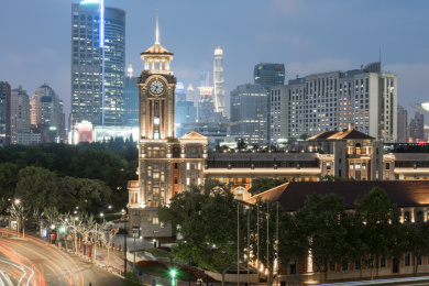 中国上海市著名旅游景点地标建筑上海市历史博物