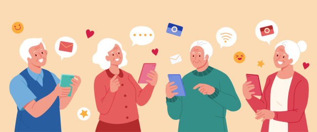 老年人灵活用智能手机