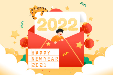春节新年红包矢量插画
