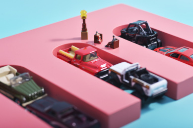 微缩创意摄影关于城市停车难问题