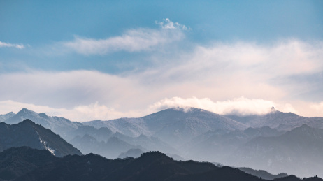 陕西秦岭冬日暖阳