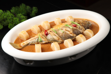 台州年糕烧黄鱼 台州年糕烧黄鱼