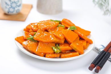 外卖美食菜肴炒南瓜片