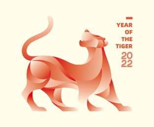 2022虎年抽象节庆海报