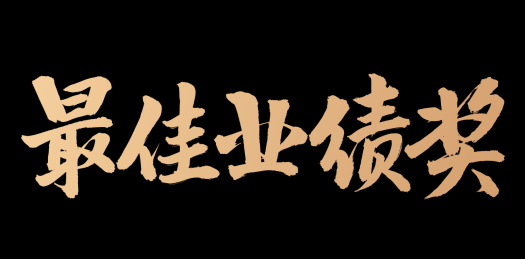 手书手写汉字书法字体最佳业绩奖