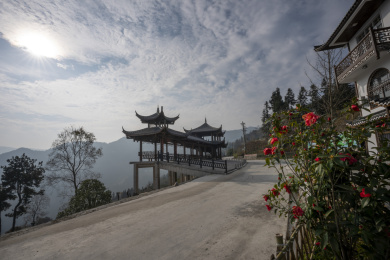 中式古建筑廊亭