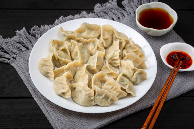 韭菜鸡蛋馅的饺子