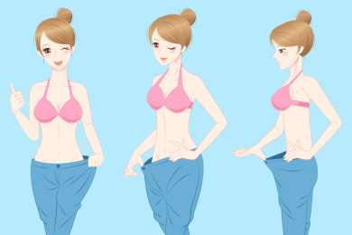 少女瘦身有成 裤子变宽插图