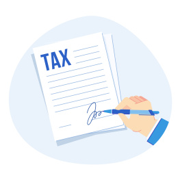 税款签名创意设计插图
