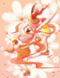 冬奥会运动项目花样滑冰插画
