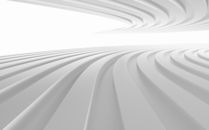 白色弯曲的赛道3D渲染