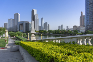 天津金融中心街景