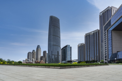 天津金融中心街景