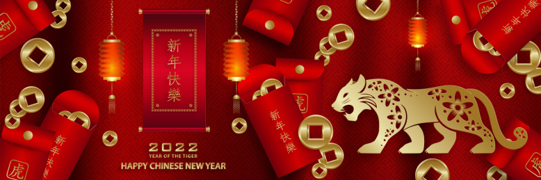 财源滚滚金虎年贺图