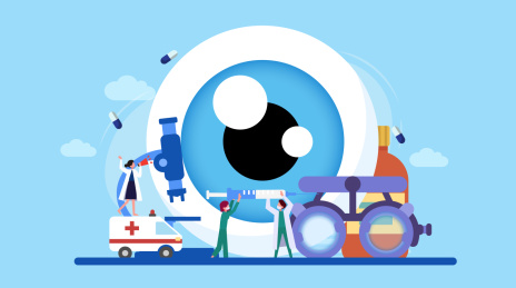 世界爱眼日眼睛视力健康矢量插画