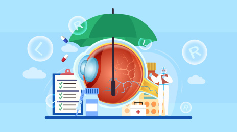 世界爱眼日眼睛视力健康矢量插画