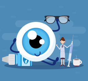 世界爱眼日眼睛视力健康矢量插画