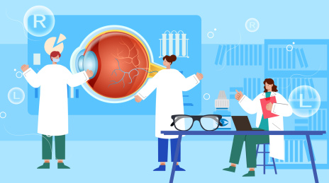世界爱眼日眼睛视力健康矢量插画
