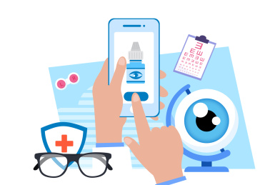 世界爱眼日眼睛视力健康矢量插画