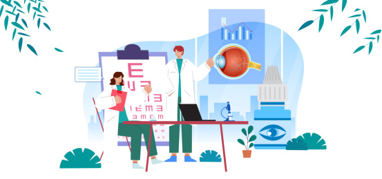 世界爱眼日眼睛视力健康矢量插画